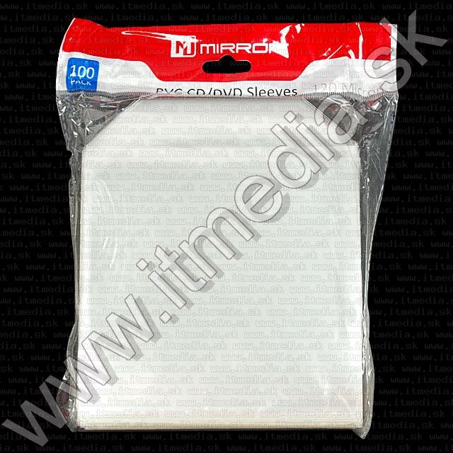 Image of Mirror PVC Plastic CD Sleeves with closer 100pk 120mc (IT8713)